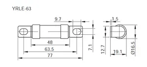 Yinrong Digunakan untuk Tegangan Rendah 690 V AC Saat Ini dari 10A untuk 160A Dua Produk Bersama Circular Baut Terhubung Fuse tubuh