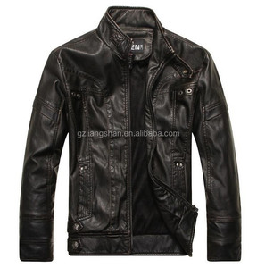 <span class=keywords><strong>Blouson</strong></span> de <span class=keywords><strong>moto</strong></span> en <span class=keywords><strong>cuir</strong></span> molletonné, veste en <span class=keywords><strong>cuir</strong></span> pour homme, coupe slim, cool - Product Image 4