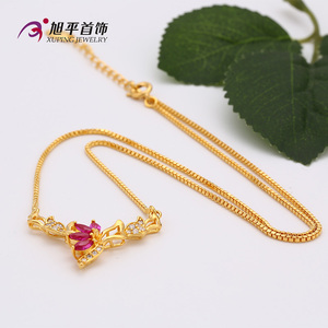 <span class=keywords><strong>Xuping</strong></span> oro 24 K di modo di stile strass red collana di zircon per le donne - Product Image 3