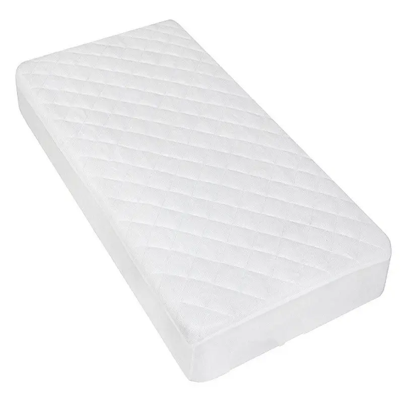 Funda protectora de colchón para cuna, forro impermeable de bambú Natural hipoalergénico, Sábana ajustable para cuna