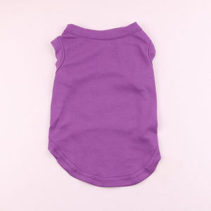 Vente en gros de vêtements pour animaux de compagnie printemps été multicolore couleur unie vêtements pour chiens gilet personnaliser blanc chat <span class=keywords><strong>chien</strong></span> chemises t-<span class=keywords><strong>shirt</strong></span> - Product Image 2
