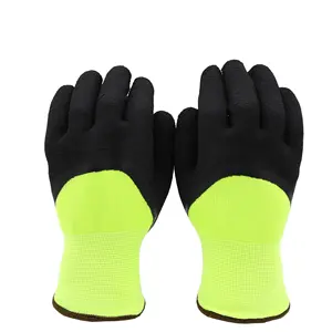 Çift katlı anti soğuk lateks köpük 3/4 kış kullanımı akrilik iç iş eldivenleri