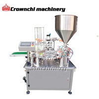 Machine de remplissage et de scellage rotative pneumatique de 95 mm pour gobelets de yaourt, adaptée aux applications de boissons et de vêtements