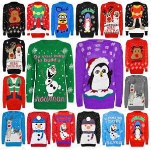 unisex doppio appuntamento cardigan brillo elfi di natale renna maglia ponticelli - Product Image 2