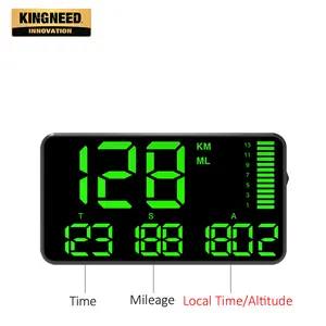-KINGNEED C90 Waterproof Digital Gps Speedometer Car Display Plastic CE Solar Speedometer for Car Speed Display Acceptable