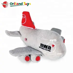 custom design soft stuffed cute plush toys plane manufacture factory