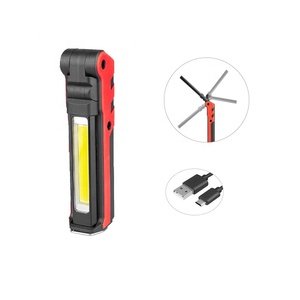 Mini USB Rechargeable Work Light Portable Flashlight Magnetic <strong>Base</strong> COB LED <strong>Torch</strong> for Car and Truck Repair