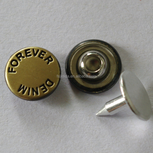 9mm anti-laiton brossé couleur insigne en métal <span class=keywords><strong>jeans</strong></span> <span class=keywords><strong>rivet</strong></span> - Product Image 2