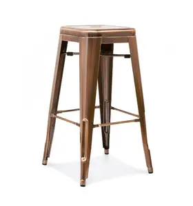 Colourful Bistro Metal Chair Modern Pub Counter Bar Stool for Used