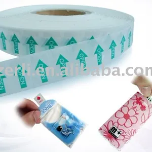 Waterproof resealable/adhesive labels/stickers for pocket tissue or napkins or sanitary towels
