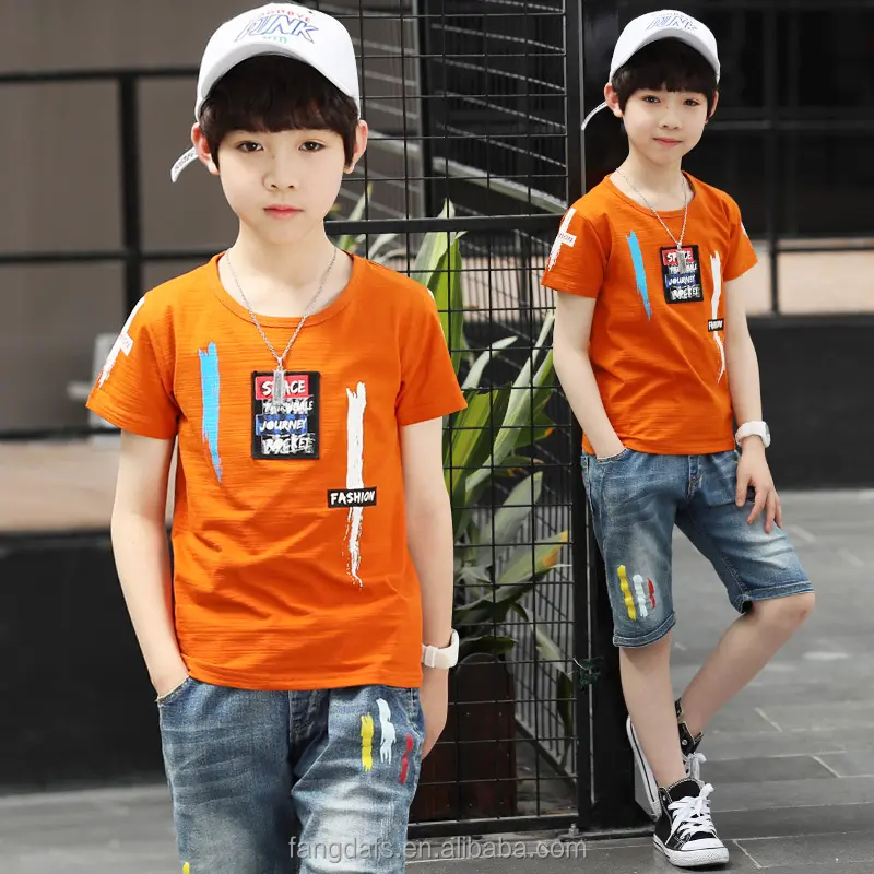 Cina fabbrica bambini casual maglietta del bambino vestiti del ragazzo del fumetto di fashion design cotone di alta qualità tshirt for kids wear