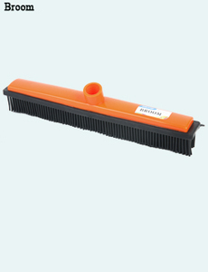 Balai en caoutchouc PET avec poils doux pour l'élimination des poils d'animaux et le nettoyage des sols, balai à tapis avec raclette - Product Image 6