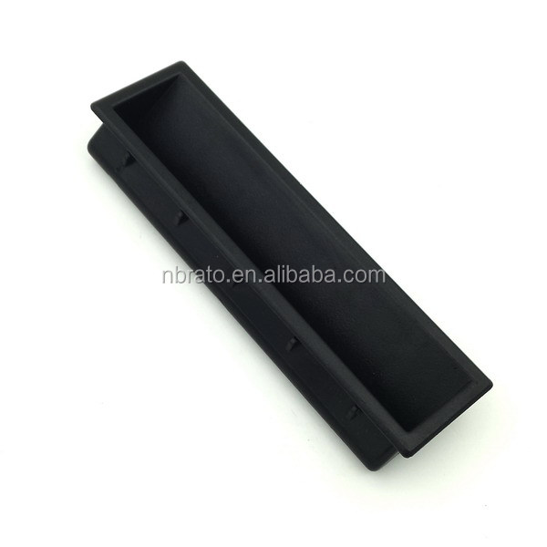 Недорогой шкаф для хранения, черная пластиковая Встраиваемая дверная ручка, выдвижная защелка