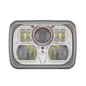 Çin Toptan fiyat su geçirmez 88 w 5x7 7 inç dikdörtgen led far için gövde off road araba