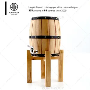 Food Grade bar restaurant wooden 3L beer buckets tower cool wine barrel drink dispenser for whiskey beer fruit juice