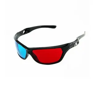 plastic Red-Blue 3D Glasses/Cyan Anaglyph Simple Style 3D Glasses 3D Movie Game