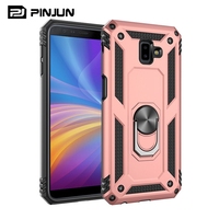 Coque de téléphone portable avec anneau de support magnétique, pour samsung galaxy j6 j5 j4 j3 j7 j8 plus pro 2018