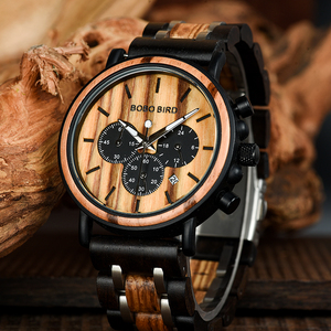 Livraison rapide pour BOBO BIRD Montre <span class=keywords><strong>en</strong></span> <span class=keywords><strong>bois</strong></span> personnalisée pour homme Cadran <span class=keywords><strong>en</strong></span> <span class=keywords><strong>bois</strong></span> Chronographe avec bracelet <span class=keywords><strong>en</strong></span> acier inoxydable Fenêtre <span class=keywords><strong>de</strong></span> cadran <span class=keywords><strong>en</strong></span> verre Style sport tendance - Product Image 3