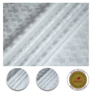 Tissu africain <span class=keywords><strong>blanc</strong></span> pour <span class=keywords><strong>femme</strong></span>, vêtement traditionnel 100% coton, <span class=keywords><strong>Bazin</strong></span> Riche, tissu de qualité, pour occasions, <span class=keywords><strong>mariage</strong></span>, fête - Product Image 4