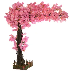 Rama de árbol decorativa para la venta, decoraciones de boda, árbol artificial, árbol de flores de cerezo de plástico decorativo