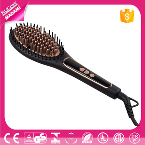 Escova alisadora de cabelo New hot pick peigne électrique lisseur rapide <span class=keywords><strong>brosse</strong></span> à lisser les <span class=keywords><strong>cheveux</strong></span> - Product Image 3