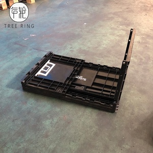 大号黑色塑料折叠托盘箱 600*400*230 毫米 实心箱 可折叠 环保 可堆叠 适用于家禽 - Product Image 5