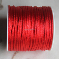 Cordon en soie satinée/rat tail de 50 m, 1,0 mm, pour collier, bracelet, perlage, fabrication de bijoux, accessoire