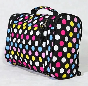 Léger Hanging Toilette Voyage Sac Maquillage Organisateur Cosmétique sac avec Plusieurs Compartiments dans Polka Dot - Product Image 5