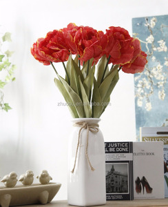 ZERO Holland estilo artificial <span class=keywords><strong>abierto</strong></span> tulipán Flores, pu tacto suave tulipán amarillo - Product Image 3