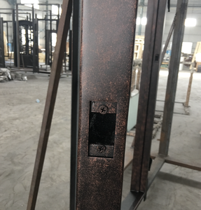 Forjado a mano de hierro forjado <span class=keywords><strong>puerta</strong></span> de entrada con vidrio templado de ventana - Product Image 3
