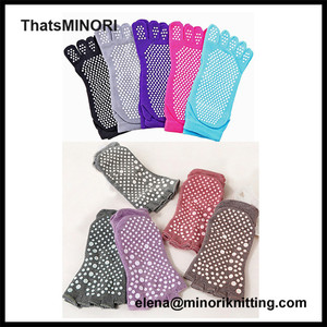 Ygminori — chaussettes de yoga antidérapantes, avec orteils ouverts, 5 orteils, avec poignée antidérapante, pour ballet, yoga, pilates, vente en gros - Product Image 4