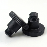 Vis à molette moletée noire en acier au carbone, vis de réglage manuelle pour fixations et équipements