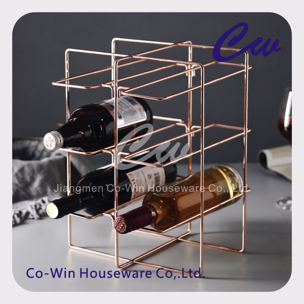 6 винных бутылок, отдельно стоящий держатель, полки