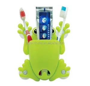 Hot selling Plastic Toothbrush Holder Bathroom Accessary Wall Mounted Toothbrush Holder / Frog toothbrush holder