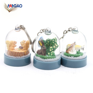 innovador hecho a mano OEM regalos idea divertida Linda comunión regalos animales mini llavero ardilla globo de nieve - Product Image 5