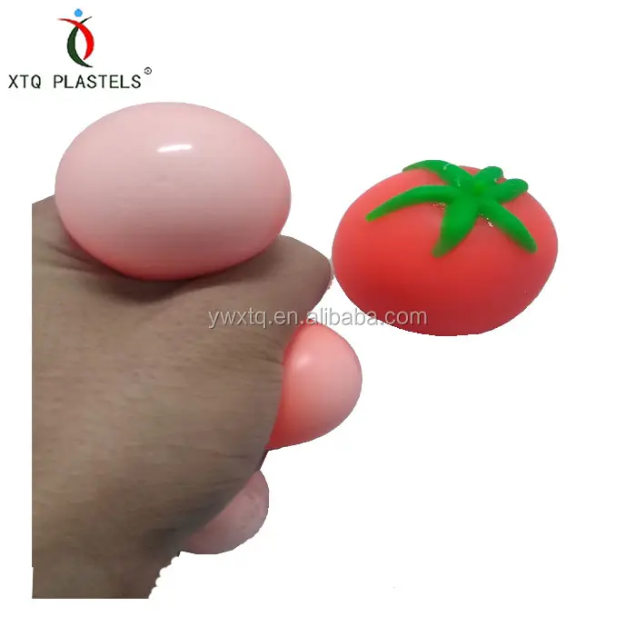 Fruit Series Vegetable Simulations Squeeze Toys Tomato Shape Stress Squishy Anti Stress Ball Kids Toy