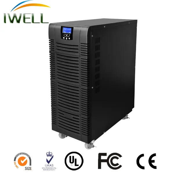 IWELL العلامة التجارية CE سلسلة مرحلة واحدة 6kva لأجهزة الكمبيوتر المحمول عالية التردد مصدر طاقة مستمر متصل