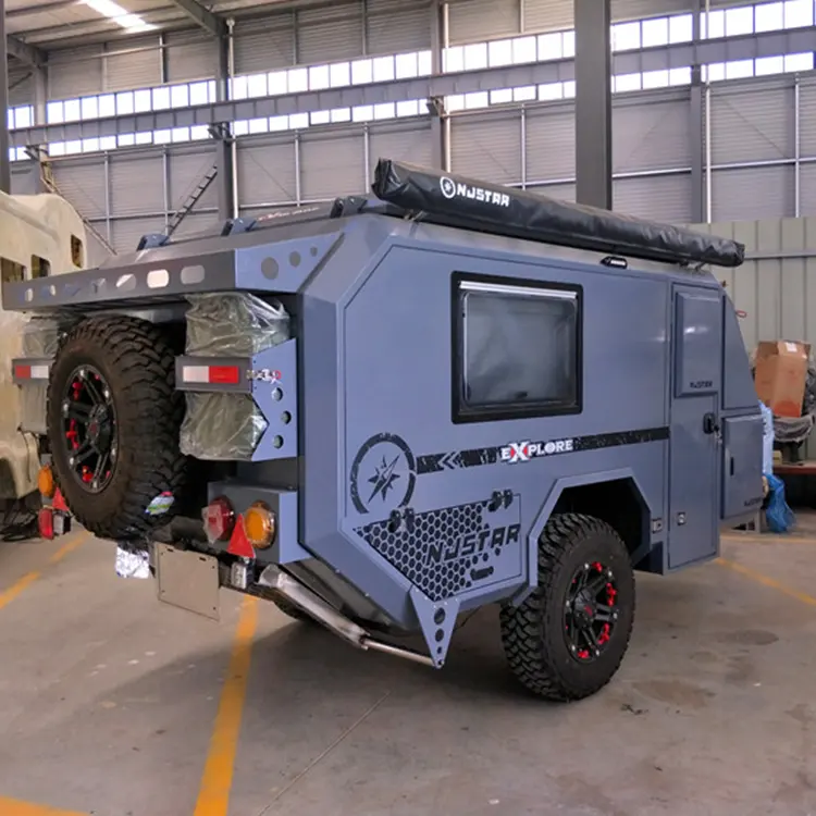 Alüminyum malzeme hafif çekme karavan kullanımı Off Road kamp römorku