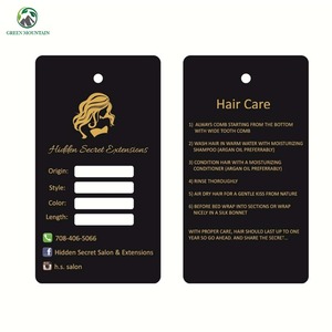 Thiết Kế Miễn Phí Tùy Chỉnh Phụ Nữ Tóc Mở Rộng Thẻ Với Vàng Stamping Tóc Đóng Gói Nhãn Treo Thẻ - Product Image 2