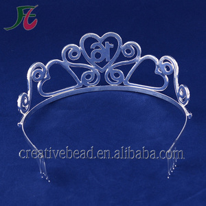 Vente en gros de fabricants Fashion Beauty Pageant Queen 16e 18e 21e anniversaire couronnes diadèmes en strass pour filles anniversaire - Product Image 5