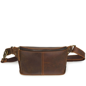 Sac en cuir véritable pour homme, élastique, de grande capacité, style Vintage, ceinture, <span class=keywords><strong>pochette</strong></span> à la taille, en stock - Product Image 4