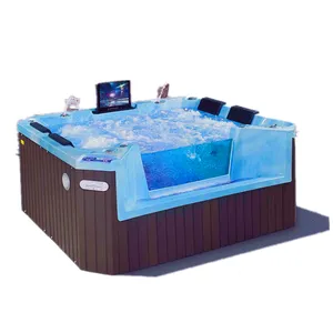 Cbmmart outdoor bathtub above ground rectangle swimming pool freestanding spa tub for freestanding oem customized mixed cbmmart indoor or and ourdoor spa bathtub h5530