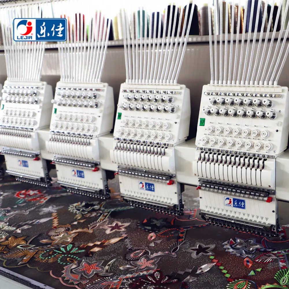 LEJIA Tajima Flat High Speed Embroidery Machine Price in India 15 Head 15 Color 800x1000mm Embroidery Area 12 Languages 1500rpm