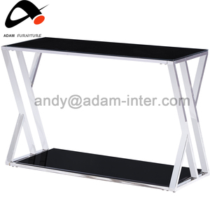 Mesa de lujo con diseño moderno y contemporáneo, consola superior de metal dorado y blanco, con cajón, vestíbulo, muebles - Product Image 5