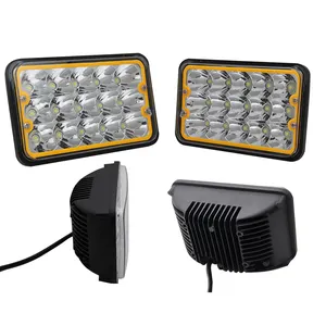 Kenworth-Lámpara de ángulo de 45w para coche, luz LED cuadrada de 4x6 pulgadas, color azul y naranja