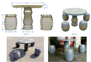 في الهواء الطلق حديقة الديكور حجر ملموسة الجدول كرسي مقعد قوالب - Product Image 4
