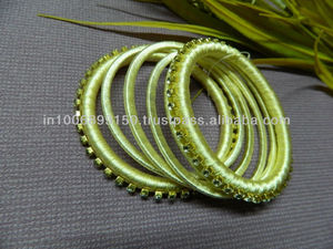 Crystal Studded Thread <b>Bangle</b> <b>Set</b> - Product Image 2