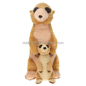 Karikatür Hayvan Peluş <span class=keywords><strong>Meerkat</strong></span> Yumuşak Oyuncak Özel Gerçekçi Çocuklar Kahverengi Mongoose Peluş Oyuncak - Product Image 3