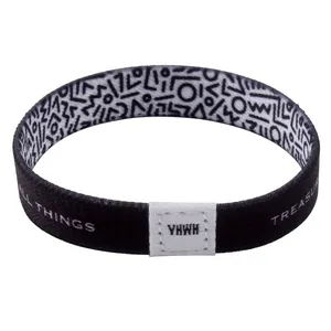 Hot Selling Fashion Promotionele Polsbandjes Stijlvolle Gift Custom Sublimatie Polyester Gedrukt Elastische Polsband In Goede Kwaliteit