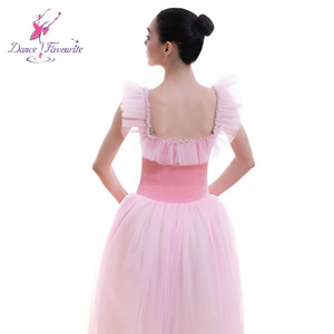 Rosa romantico lungo di balletto di ballo tutu velluto body corsetto con lunghi molle di <span class=keywords><strong>tulle</strong></span> del tutu del pannello esterno 18582 - Product Image 6